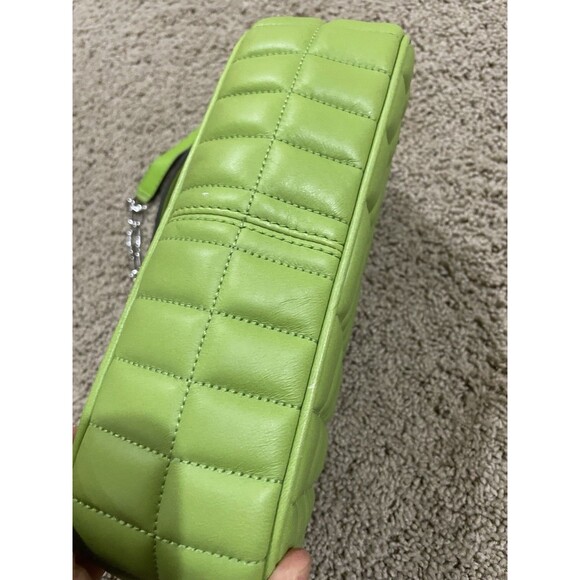 NWT Michael Kors Tribeca Large Quilted Leather Shoulder/Crossbody Bag In Green - Picture 7 of 13